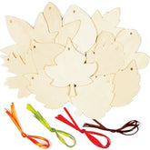 Frunze din lemn de decorat Baker Ross 12 buc